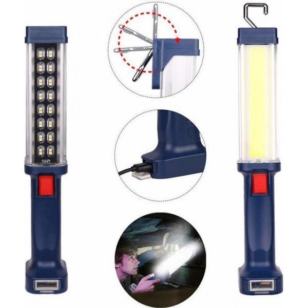 Φακός Συνεργείου Επαναφορτιζόμενος LED με Φωτεινότητα έως 700lm ZJ-889